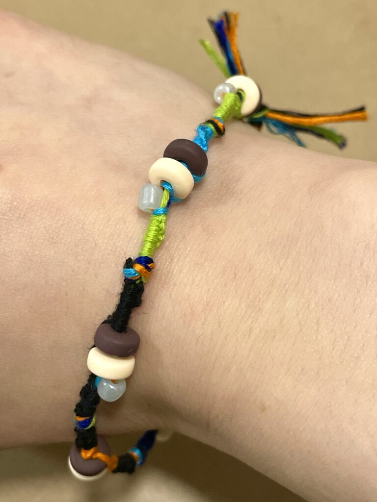 Figure 20. The finished mnemonic bracelet, worn by the author.